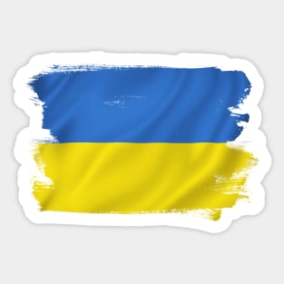 Vintage Ukraine flag, design with main colors of Ukraine Sticker